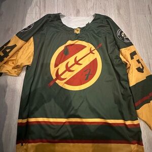 Green and Gold Hockey Reversible Jersey